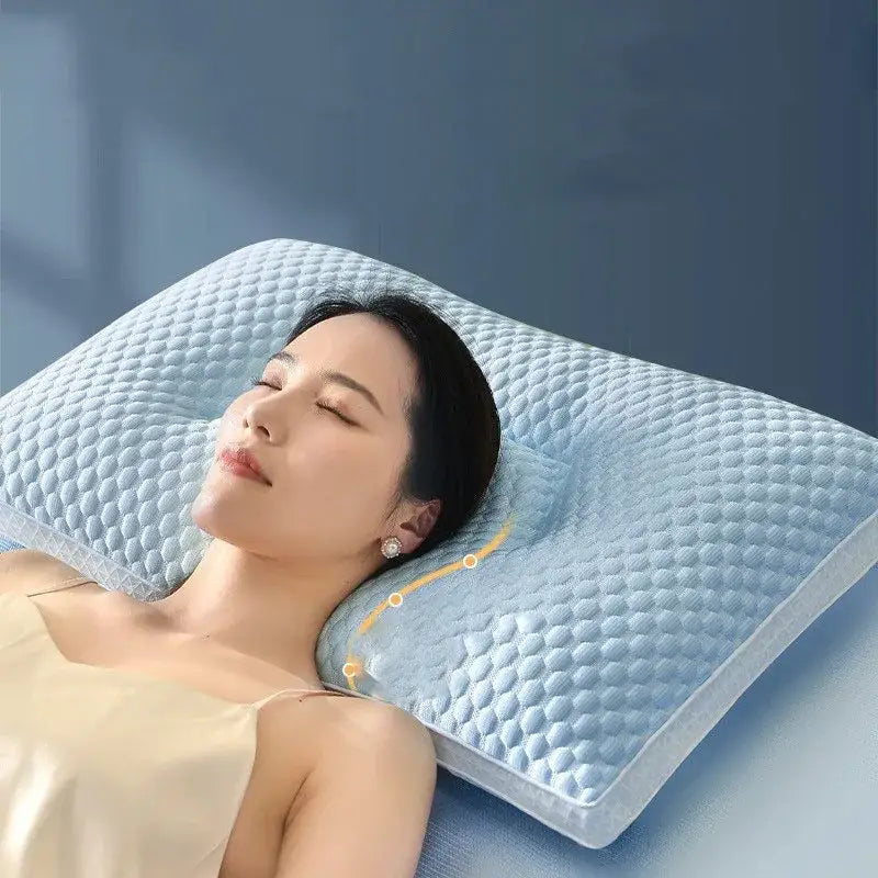 Gray ice rayon cooling pillow bedroom cervical neck support