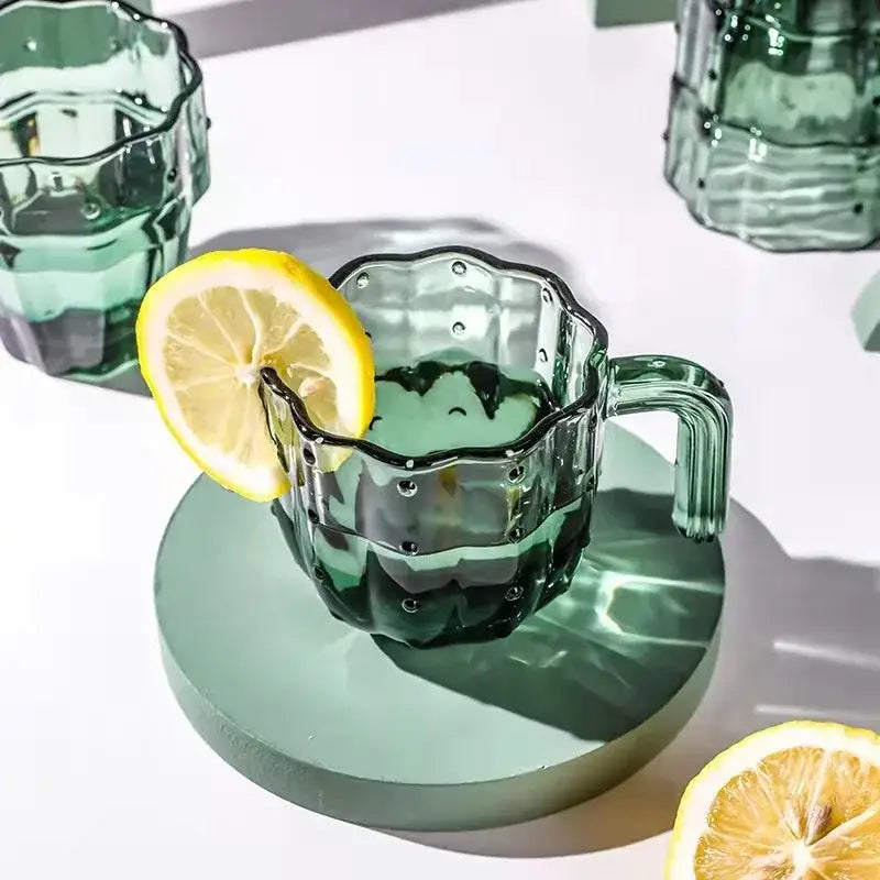 DecorBites™ Cactus Glass Mug 240ml: Creative Office Home Kitchen Drinking Cup