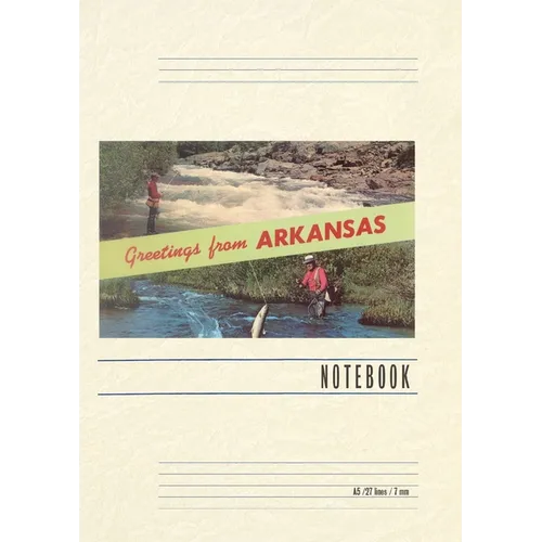 Vintage Lined Notebook Greetings from Arkansas - Paperback
