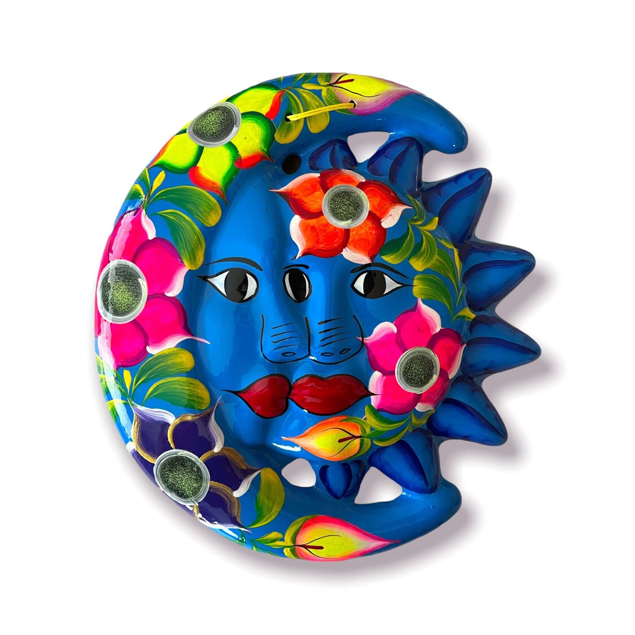 Handmade Guerrero Sun and Moon Eclipse Art | Mexican Pottery