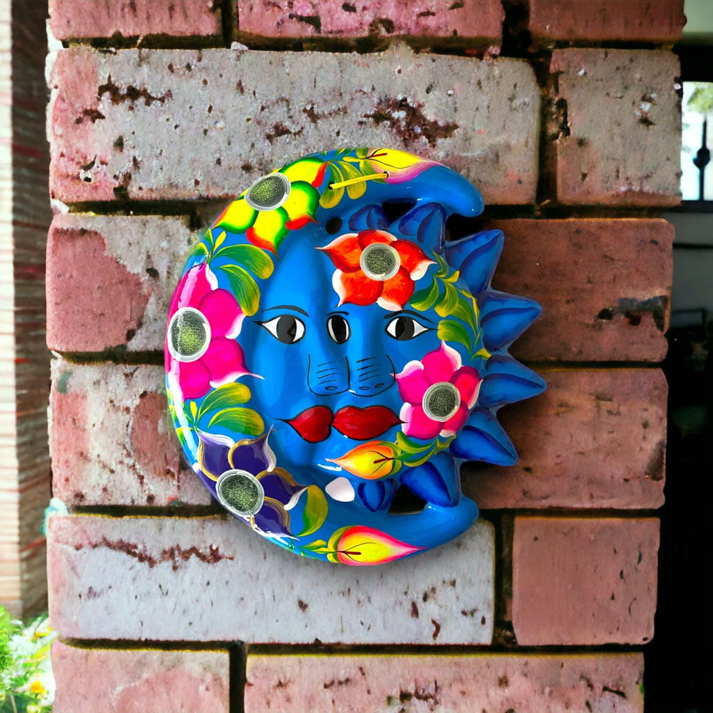 Handmade Guerrero Sun and Moon Eclipse Art | Mexican Pottery