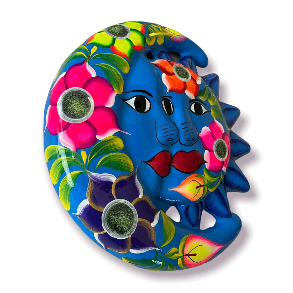 Handmade Guerrero Sun and Moon Eclipse Art | Mexican Pottery