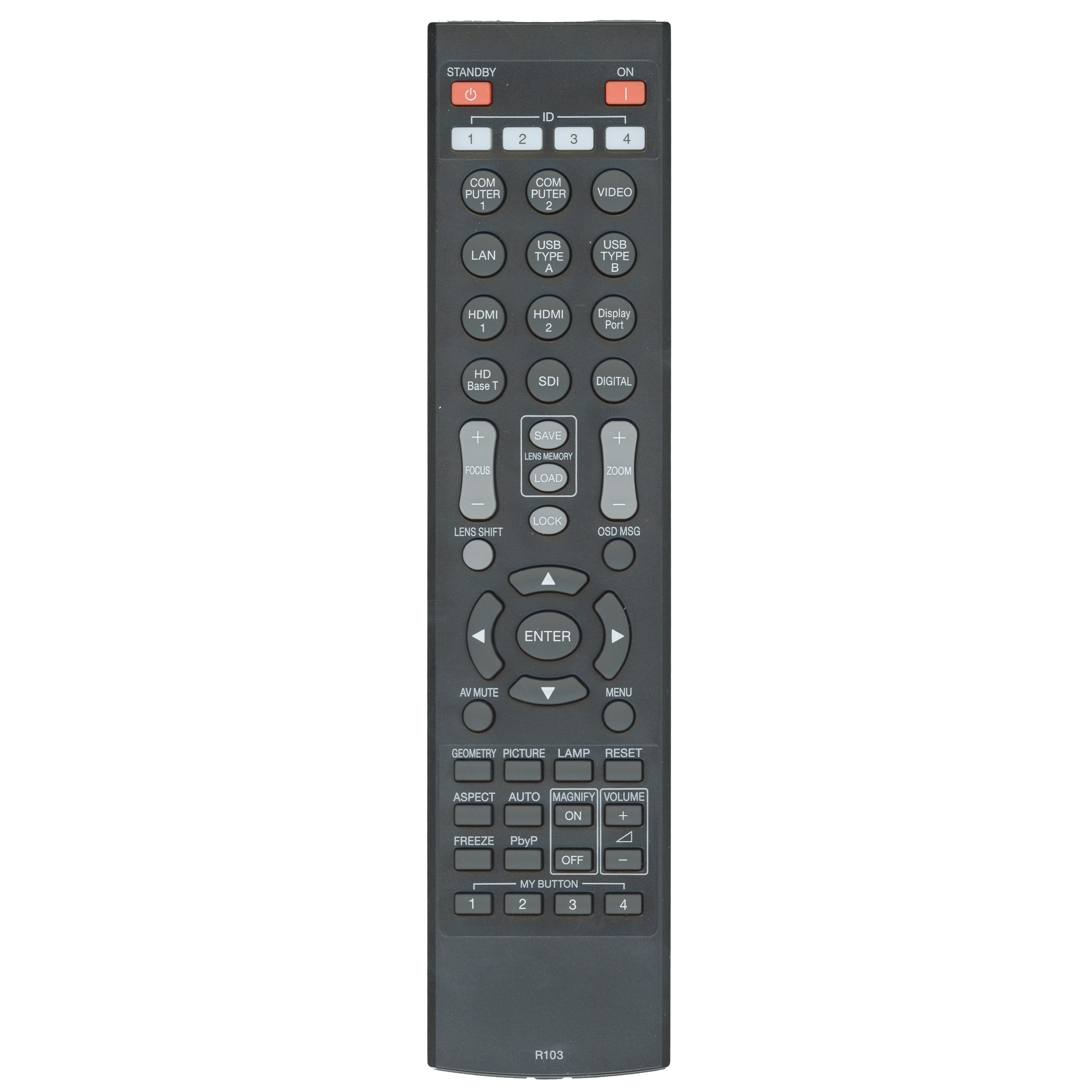 Substitute for Hitachi R103 Projector Remote Control [RR3720]