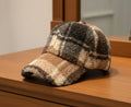 Lamb Wool Classic Plaid Baseball Cap
