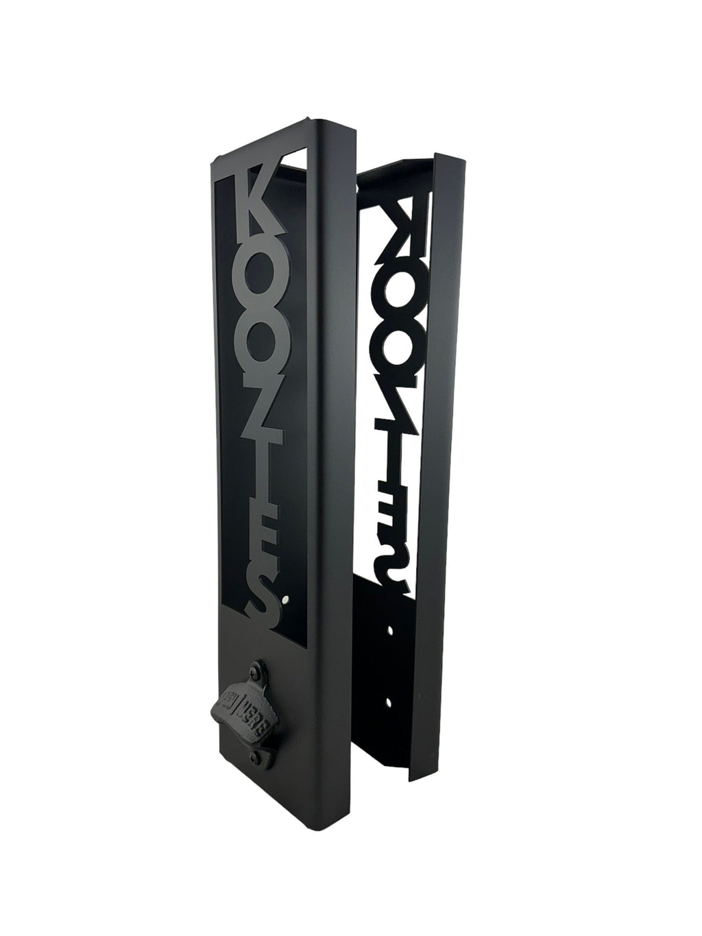 Can Kooler Holder - Metal Wall Mount with Bottle Opener