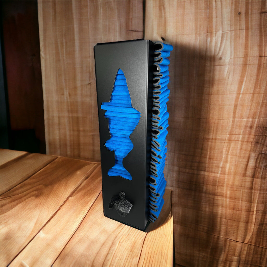 Walleye Fish Can Kooler Holder with Bottle Opener