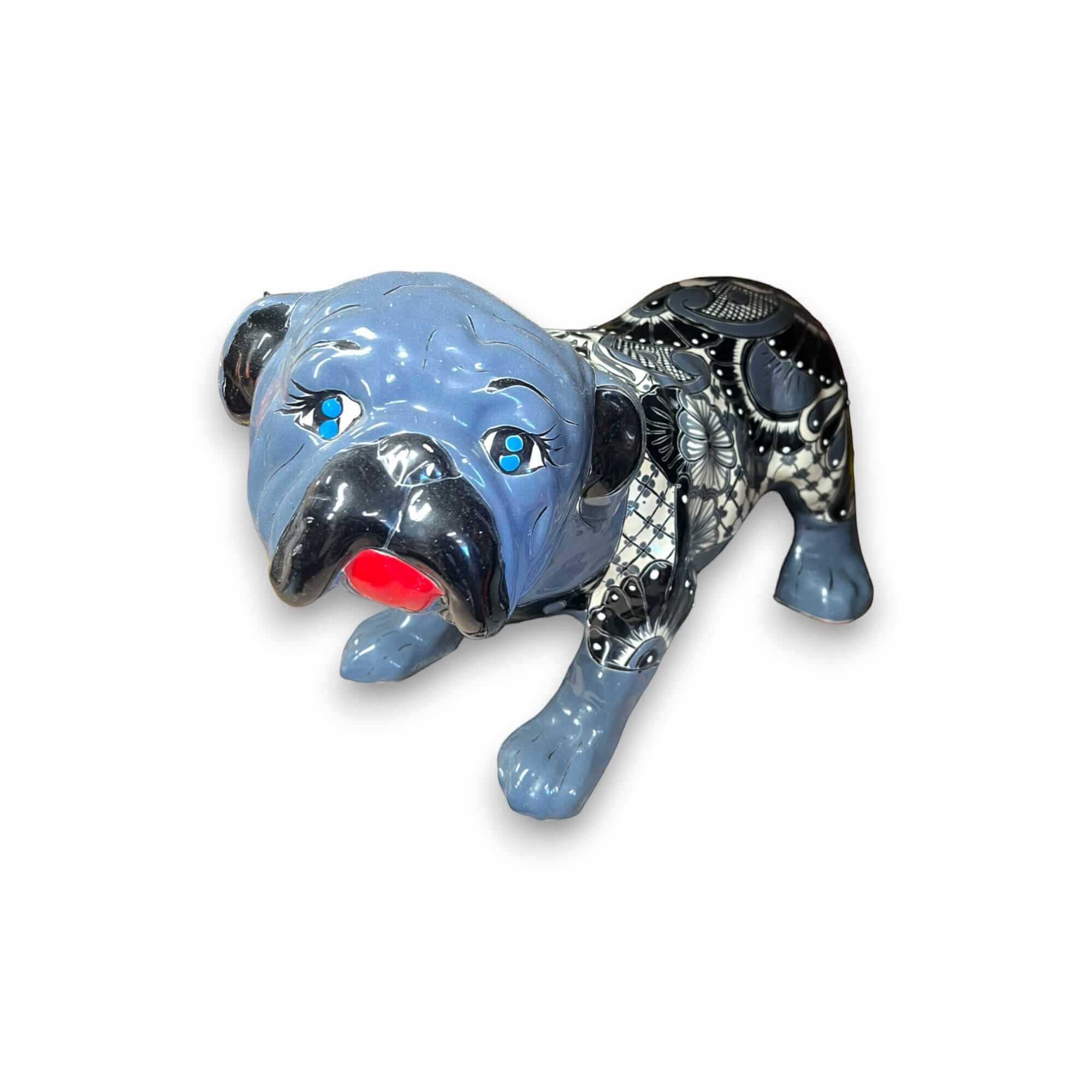 Medium Handmade Talavera Dog Statue | Hand-Painted Animal Artwork