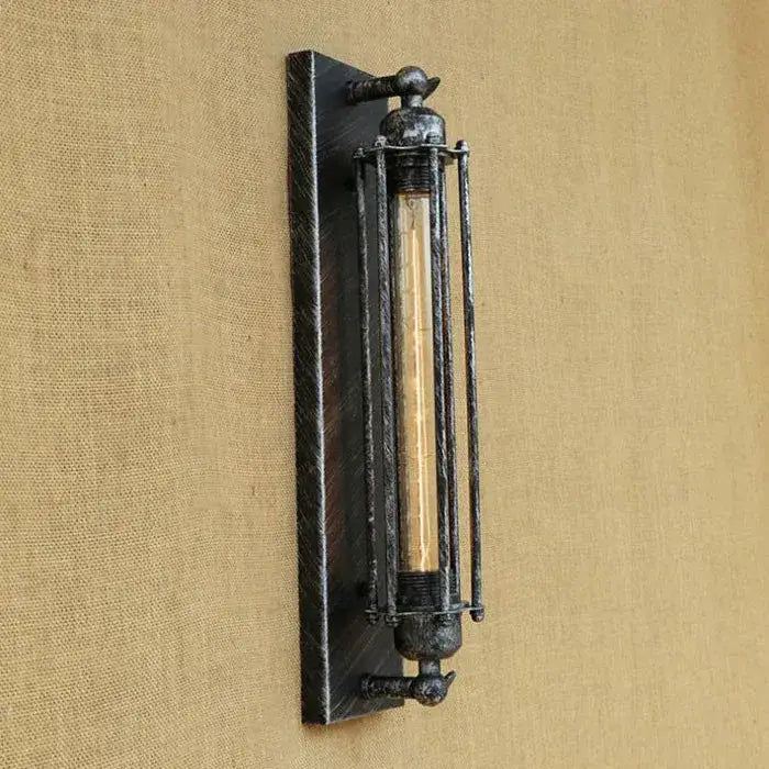 DecorBites™ Black Rustic Edison Bulb Wall Light with Metal Lampshade for Stair Kitchen