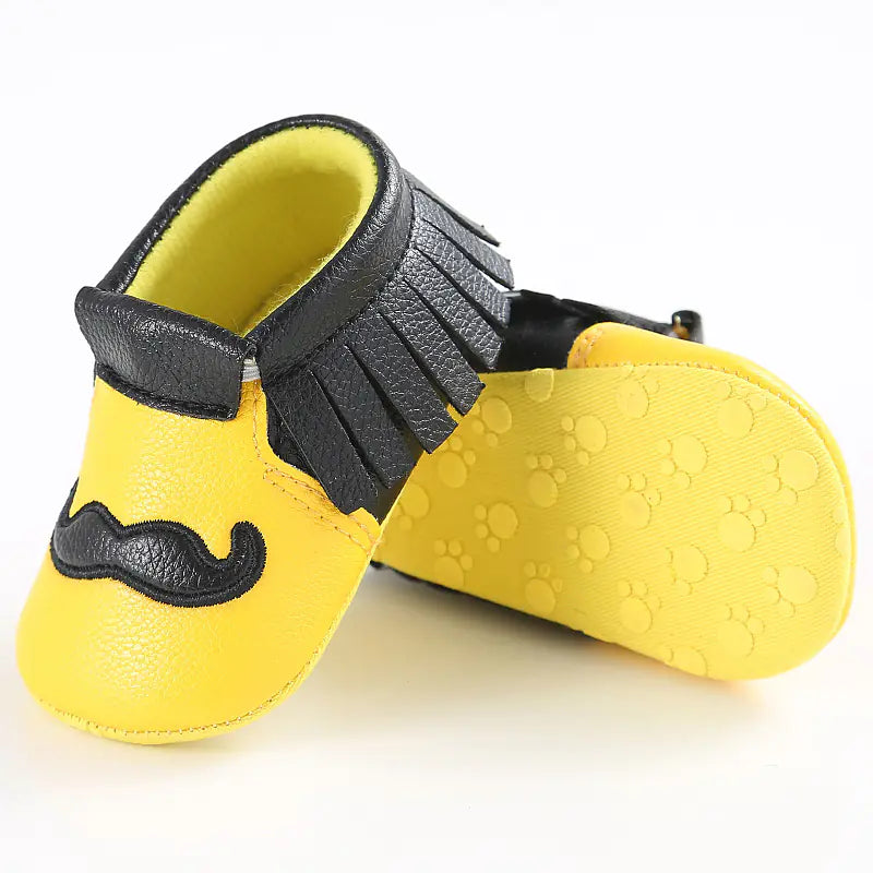 Infant Soft Sole Mustache Walker Shoes