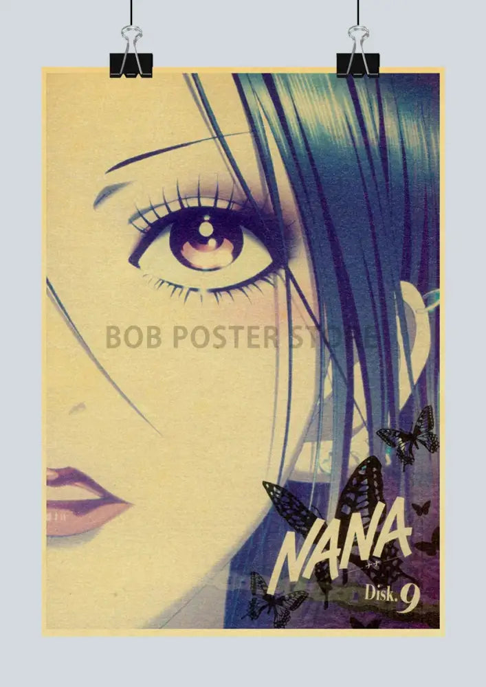 Retro nana posters kraft paper wall art bedroom decor character print