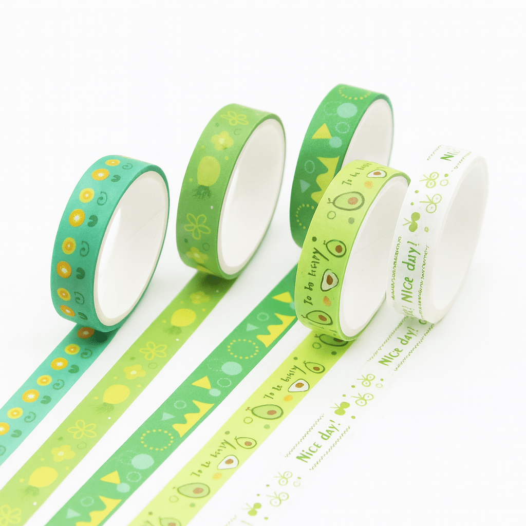 Kawaii Washi Tape Set | 5 Rolls for Scrapbooking and Journaling