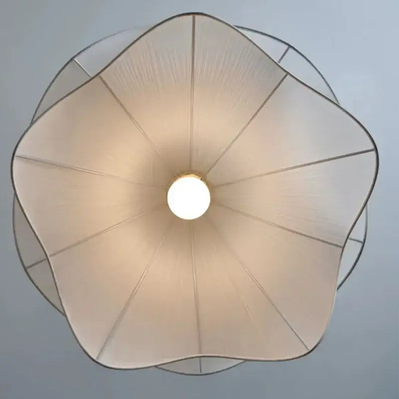 DecorBites™ LED White Fabric Pendant Light for Living Room Bedroom Dining Table