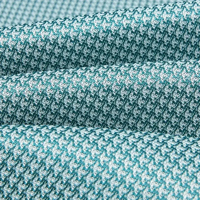 Light blue cooling jacquard fitted sheet bedroom mattress protector