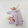 Light blue & white cooling fabric summer blanket bedroom comforter