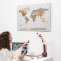 World Map on Canvas - Desert