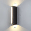 DecorBites™ Simple Style Matte Black Rectangle LED Wall Light Metallic Sconce Lamp - Outdoor Use