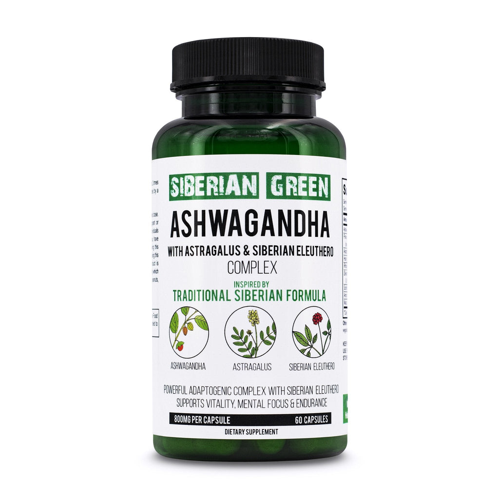 Organic Ashwagandha, Astragalus & Siberian Ginseng Complex – 60 Vegan Capsules