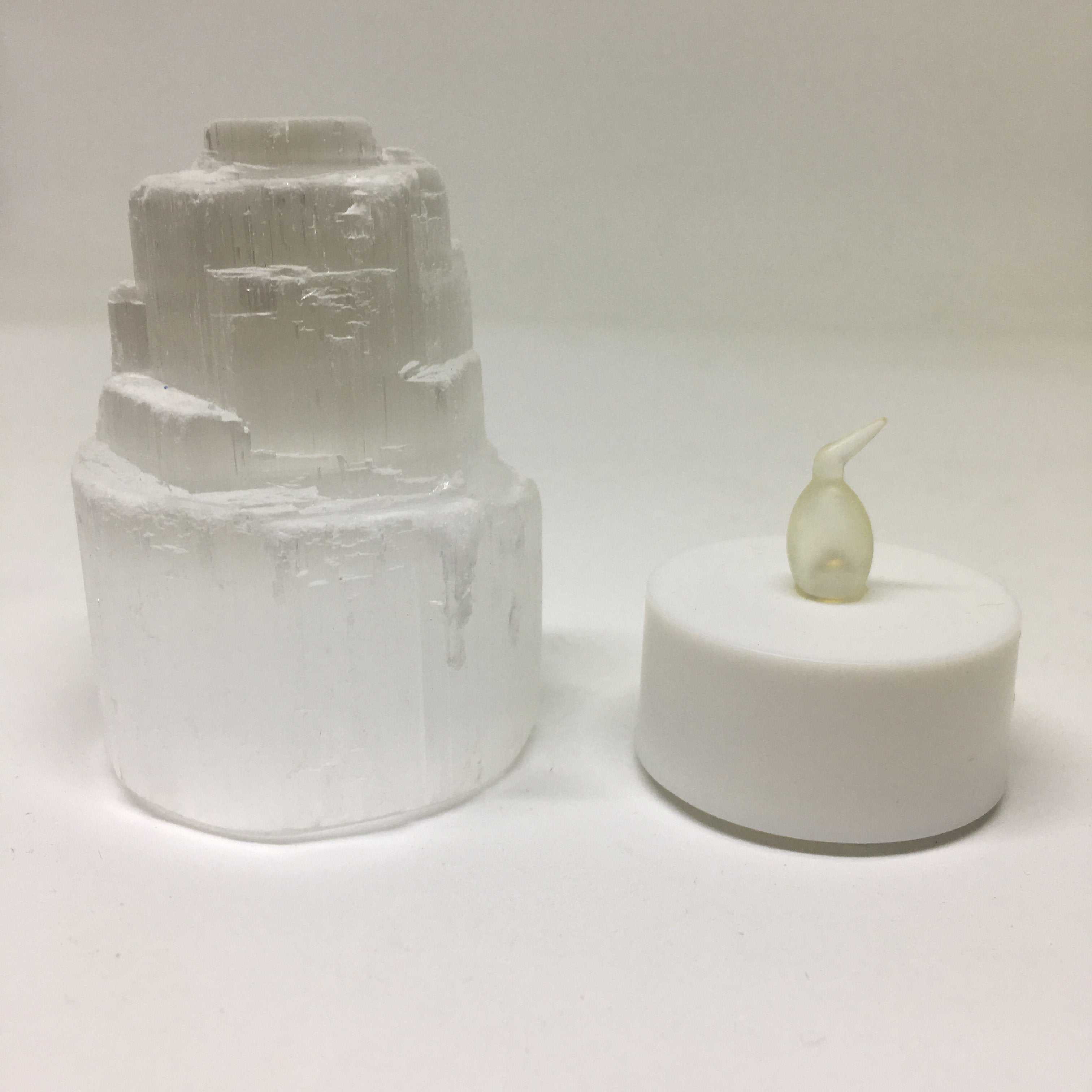 Mini Selenite Skyscraper Lamp Natural Crystal Nightlight
