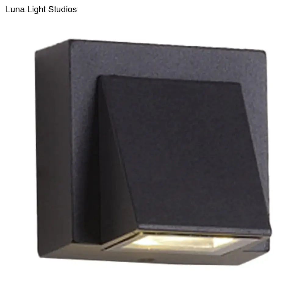 Minimalist black triangle aluminum flush wall lamp corridor light