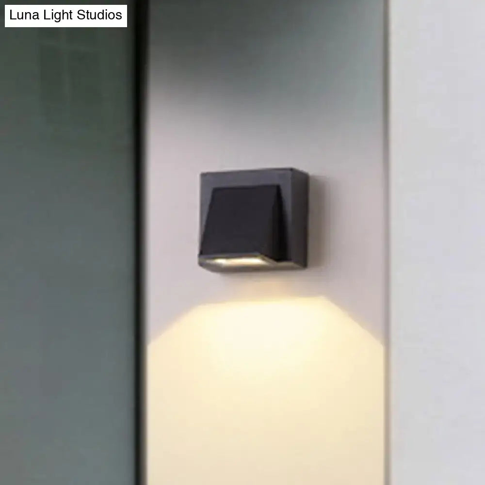 Minimalist black triangle aluminum flush wall lamp corridor light