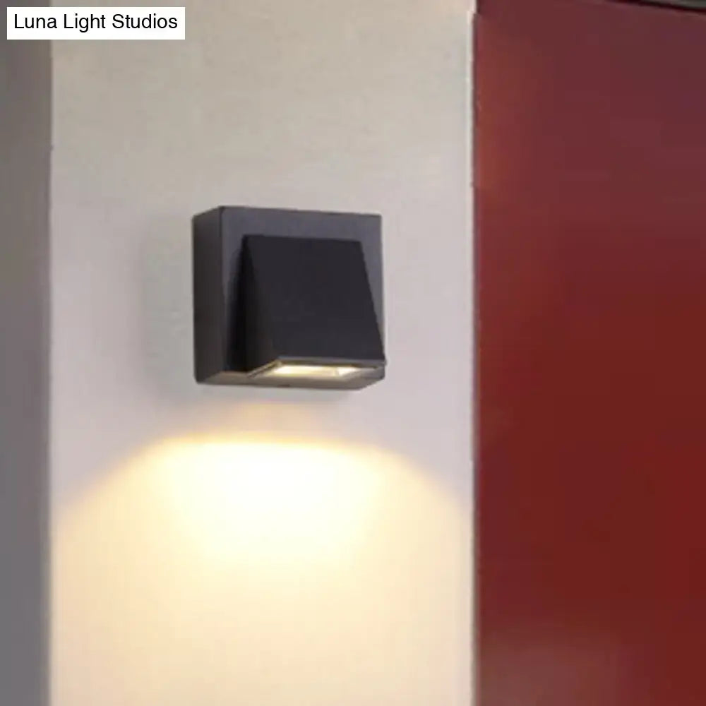 Minimalist black triangle aluminum flush wall lamp corridor light