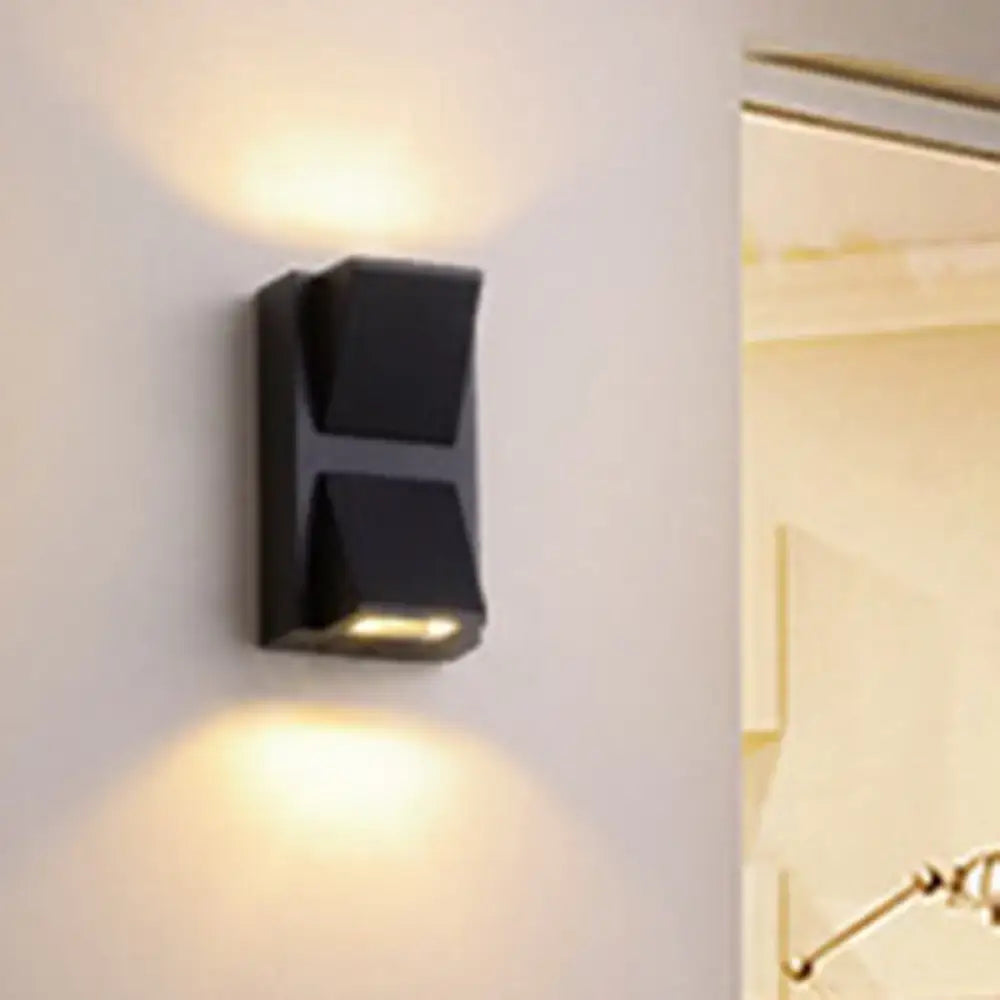 Minimalist black triangle aluminum flush wall lamp corridor light