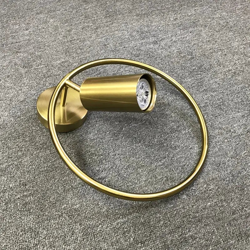 Minimalist gold adjustable angle wall light bedroom sconce