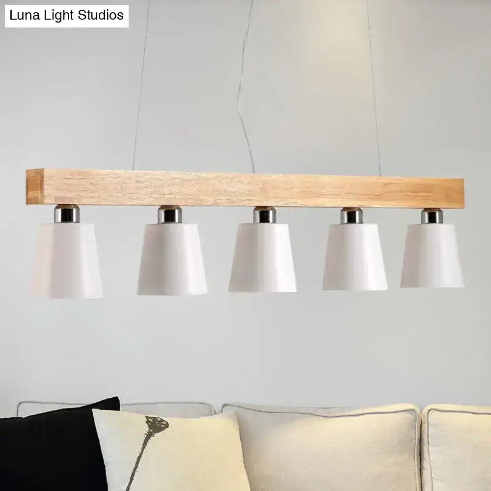 DecorBites™ Modern Adjustable Cone Pendant Lamp - 3/5-Light Island Drop Light in Black/White