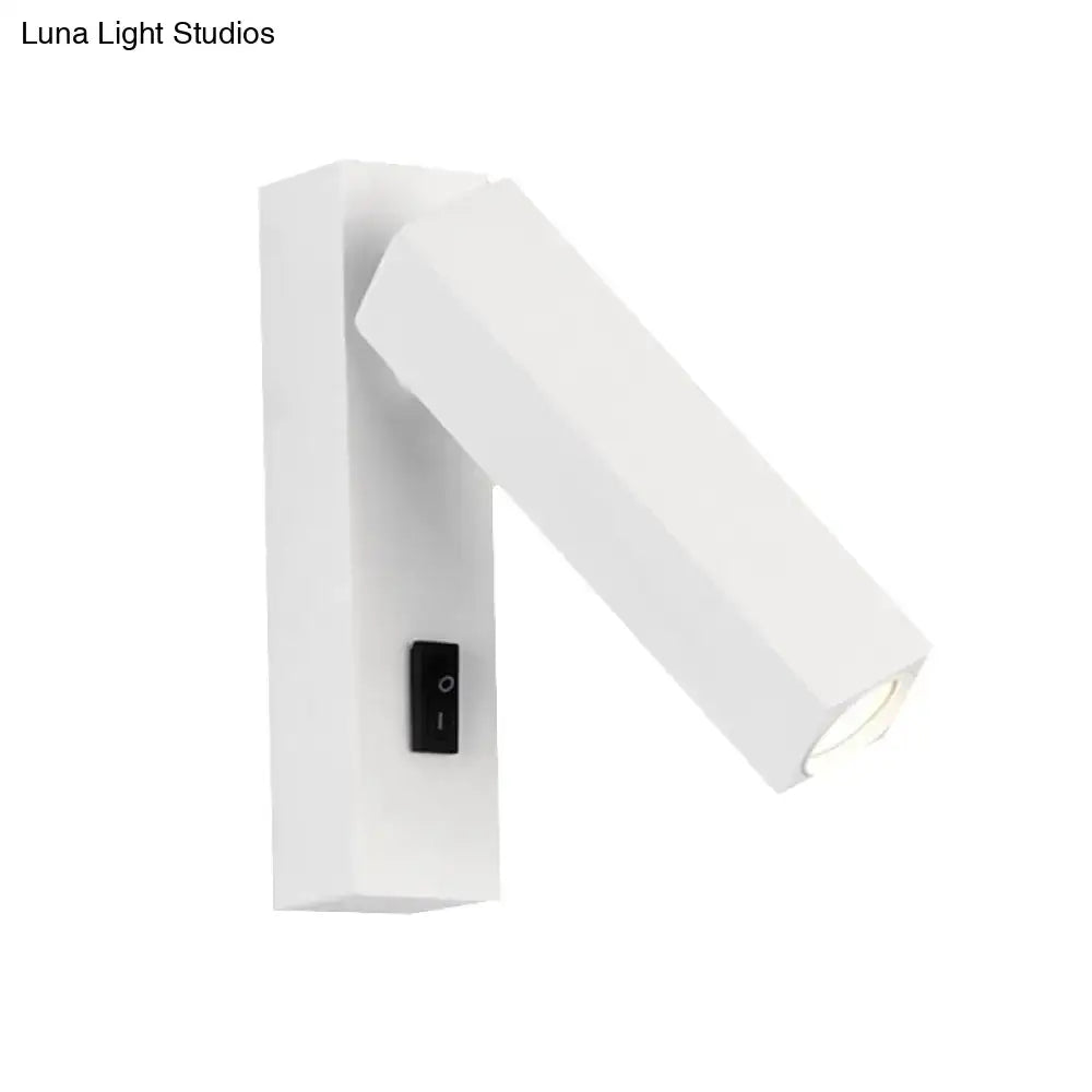 DecorBites™ Contemporary Mini LED Wall Sconce with Rotatable Metallic Design - Black/Silver/White