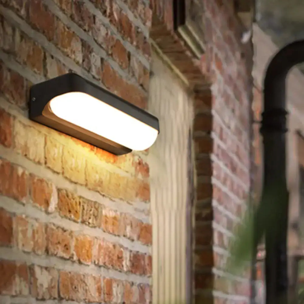 Modern black capsule flush wall sconce – bedroom led light