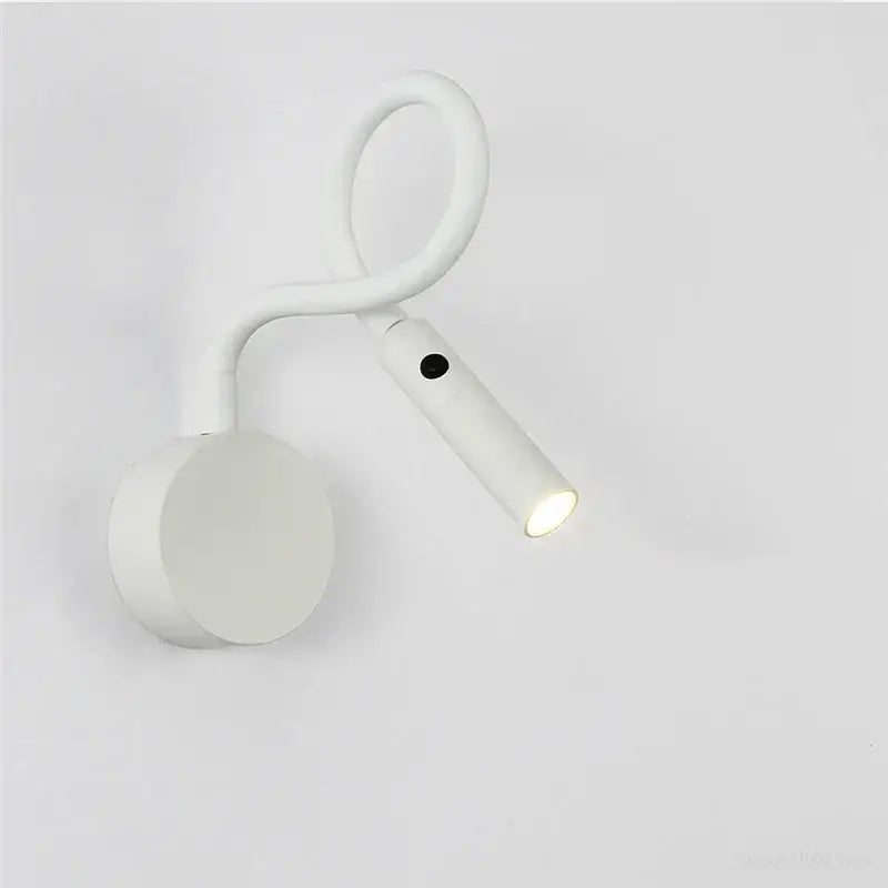Modern black flexible gooseneck led wall sconces bedroom reading light