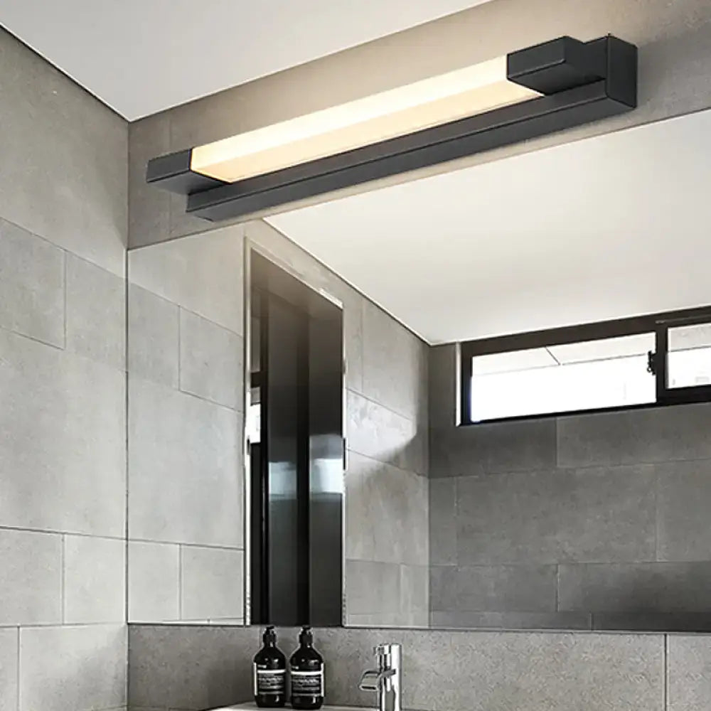 Modern black led vanity mirror light warm white bathroom lamp