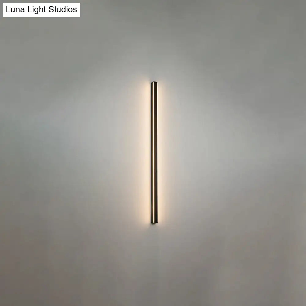 Modern black linear flush mount wall sconce – hallway light