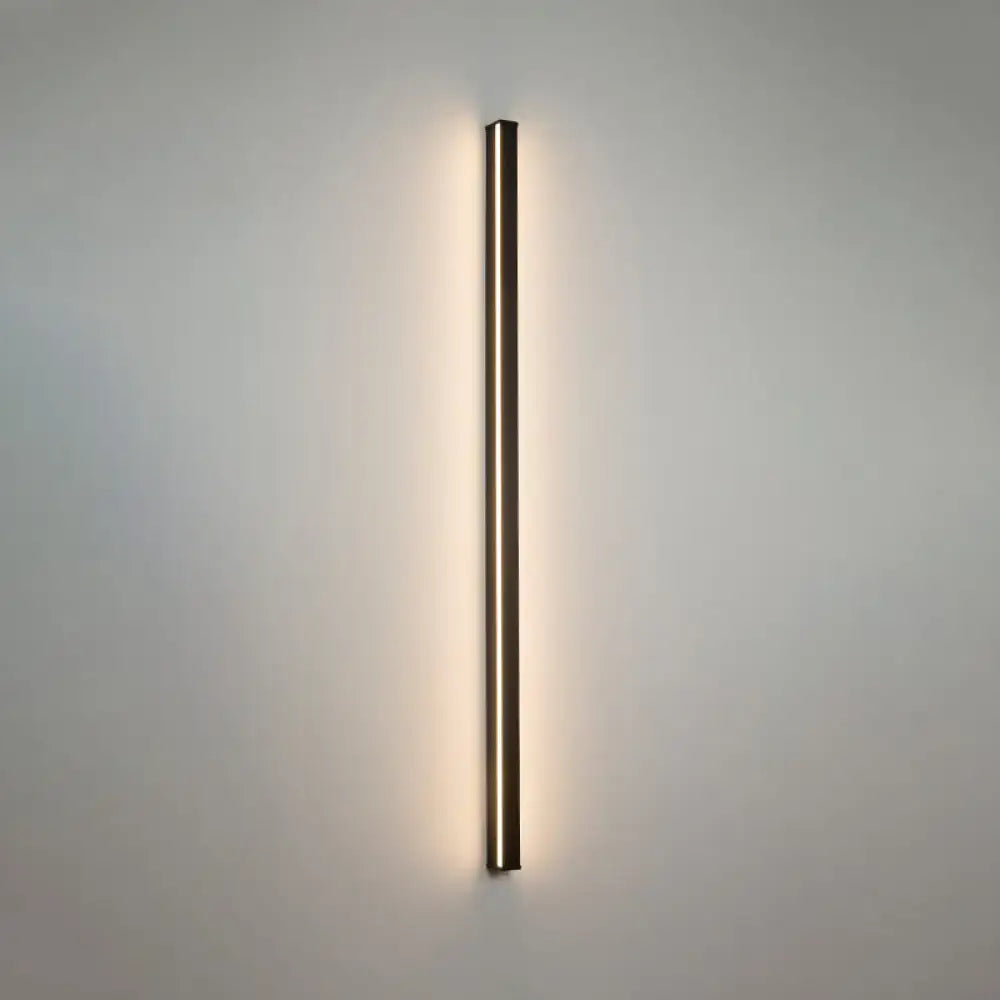 Modern black linear flush mount wall sconce – hallway light