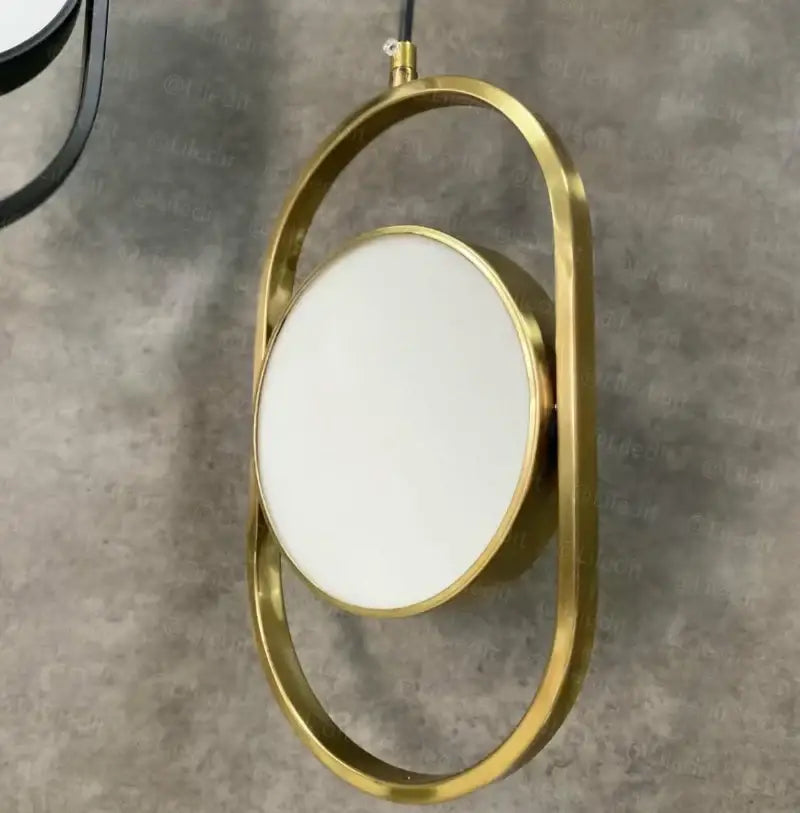 Modern black oval adjustable angle pendant light for dining room