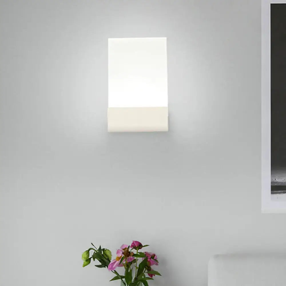 Modern black rectangle led wall sconce bedroom light bulb included