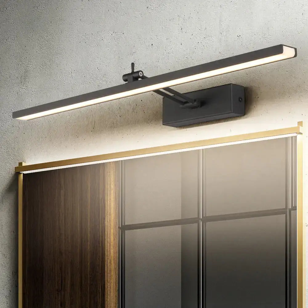 Modern black rotatable vanity wall sconce bathroom light