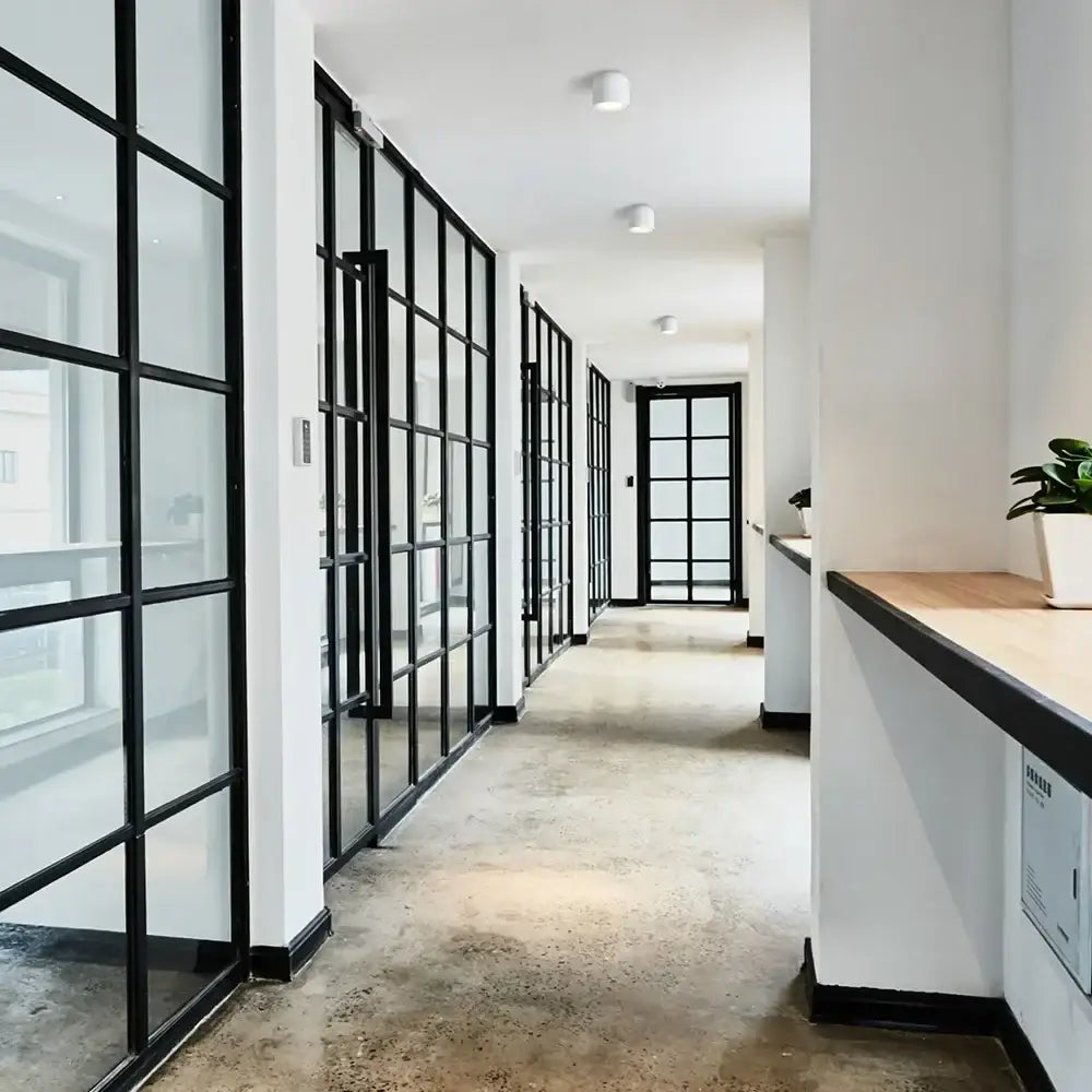 Modern black surface mount ceiling light for hallways