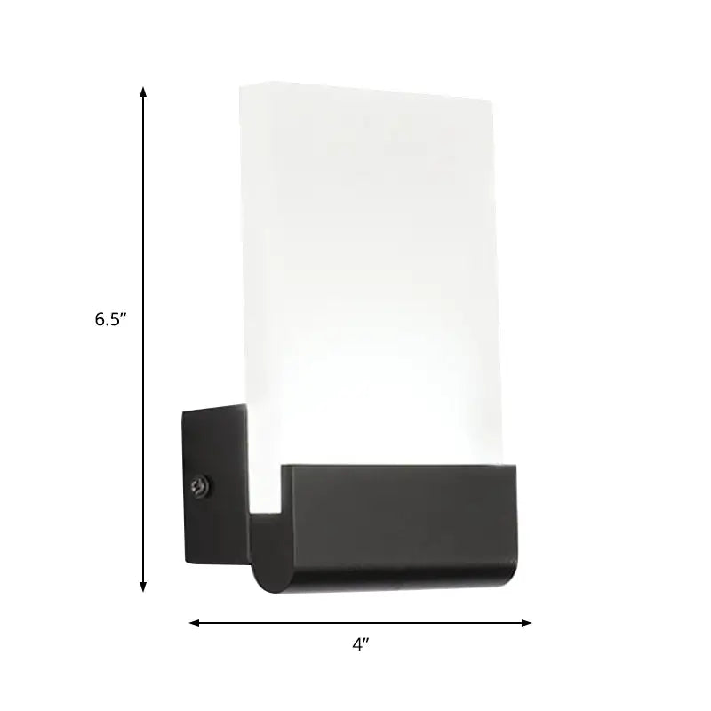 Modern black & white cuboid design led sconce – bedroom wall light