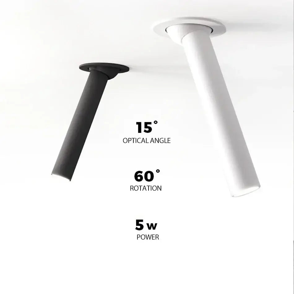 DecorBites™ 5W LED Bar Ceiling Spotlight: Modern High-Quality Adjustable Indoor Lighting
