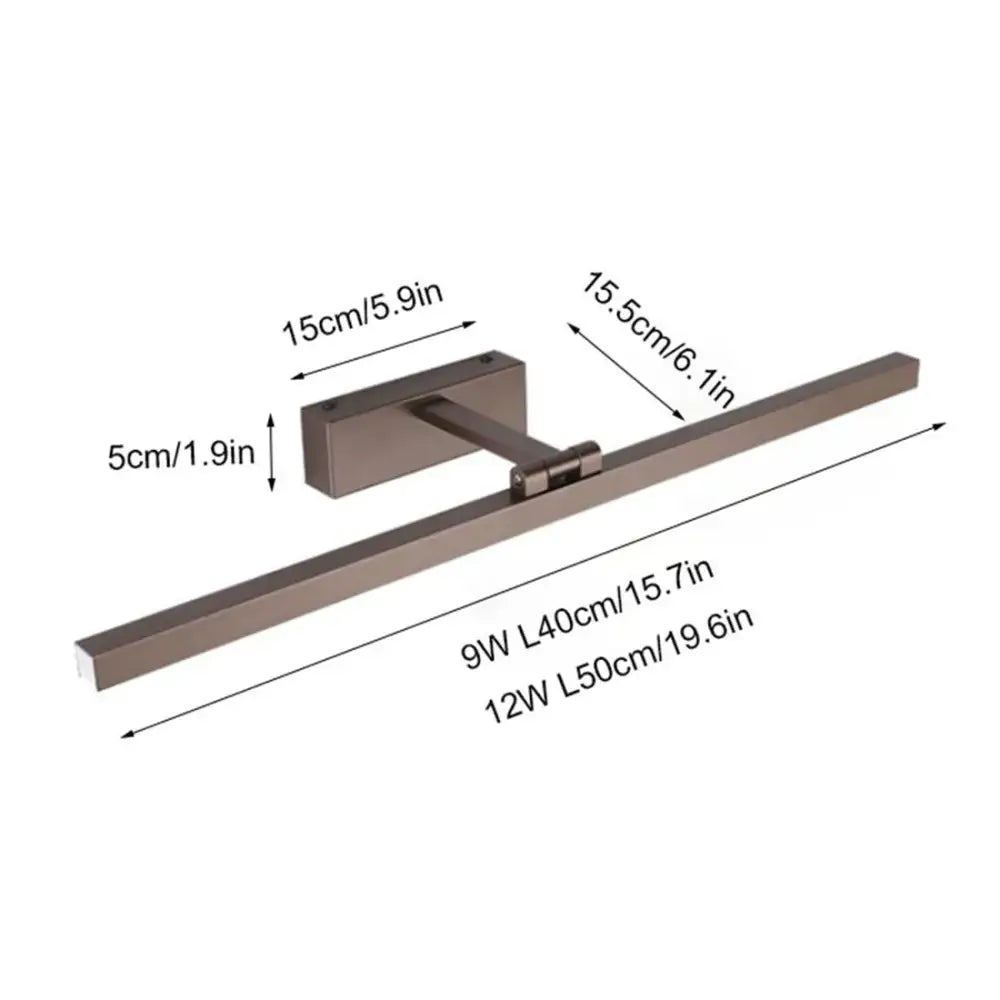 Modern black & white led vanity light sconce for bedroom mirror