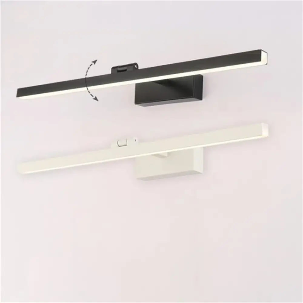 Modern black & white led vanity light sconce for bedroom mirror