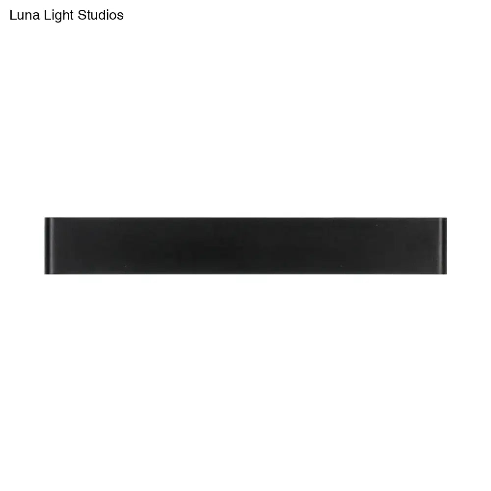 DecorBites™ Modern Black/White LED Wall Lamp with Rectangular Metal Shade - Great Room Sconce Fixture