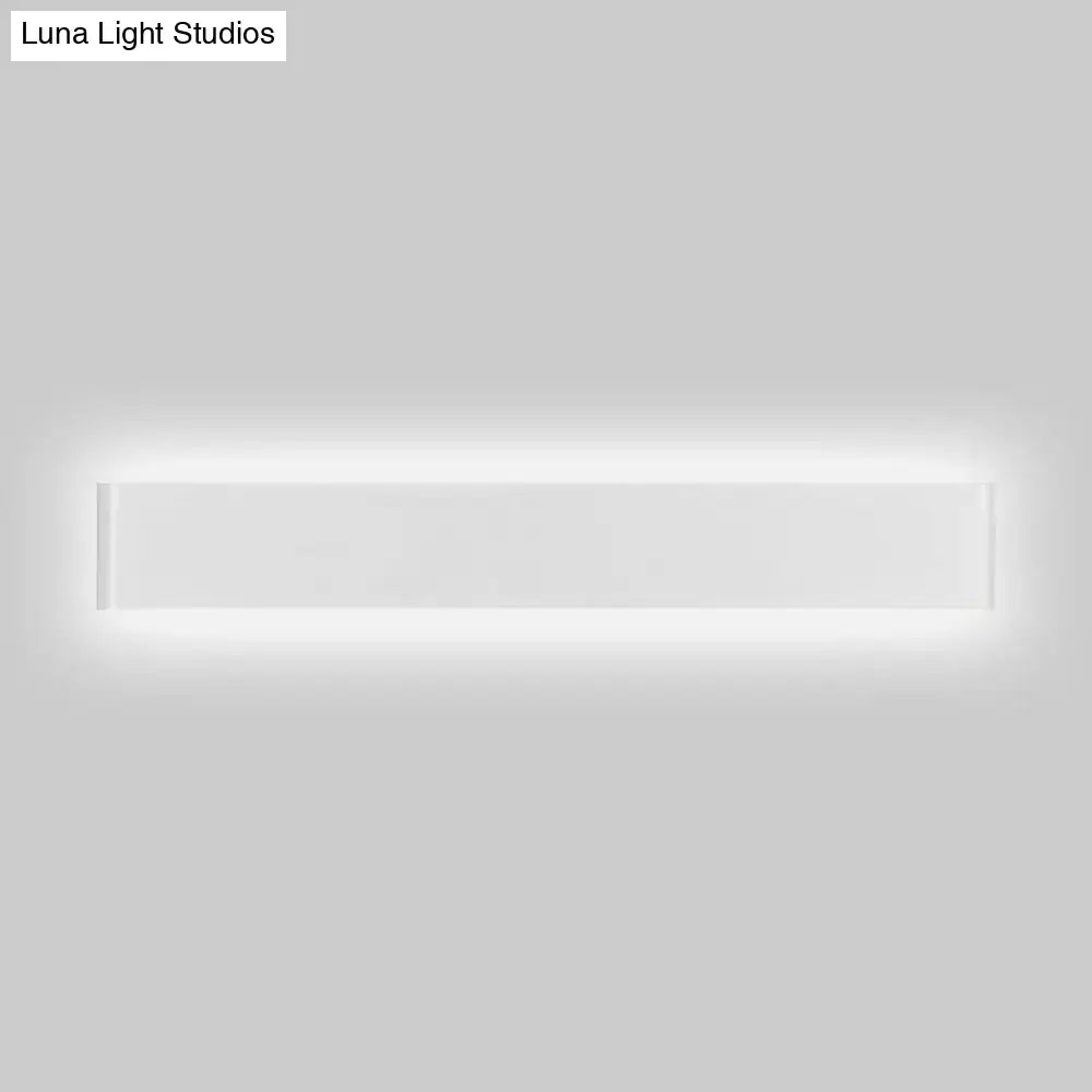 DecorBites™ Modern Black/White LED Wall Lamp with Rectangular Metal Shade - Great Room Sconce Fixture