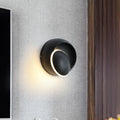 Modern black & white rotating eclipse wall lamp bedroom led sconce