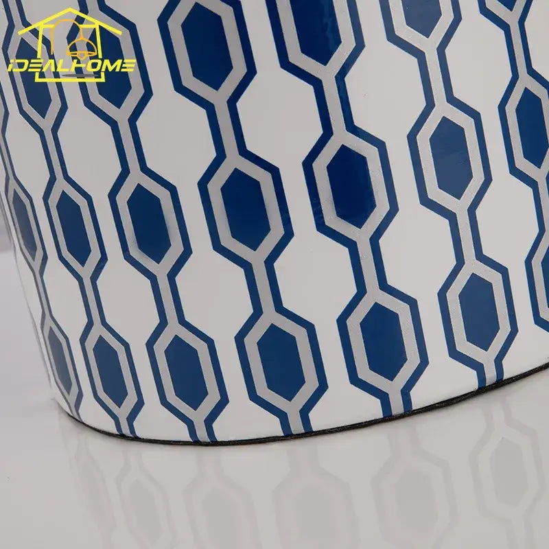 DecorBites™ Blue/Orange Ceramic Table Lamp LED E27 Modern Minimalist Desk Light