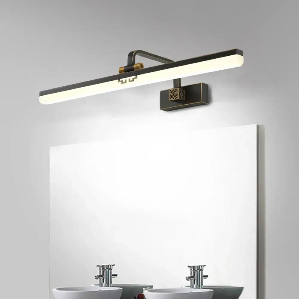 Modern brass & black led wall sconce dressing table vanity light