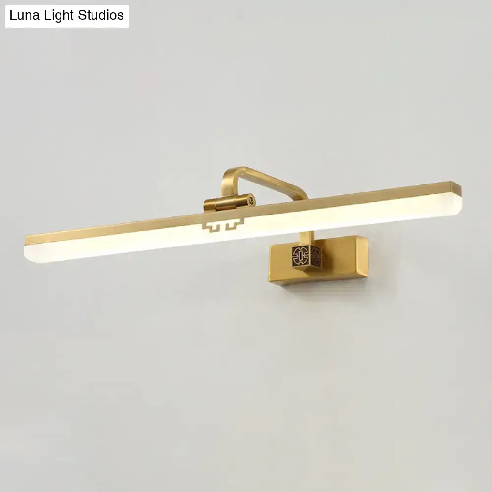 Modern brass & black led wall sconce dressing table vanity light