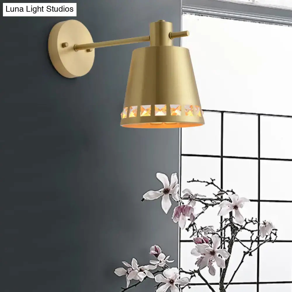 Modern brass diamond cutout wall lamp – bathroom e26 e27 light