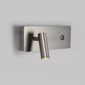 Modern brushed nickel led dimmable reading wall light bedroom